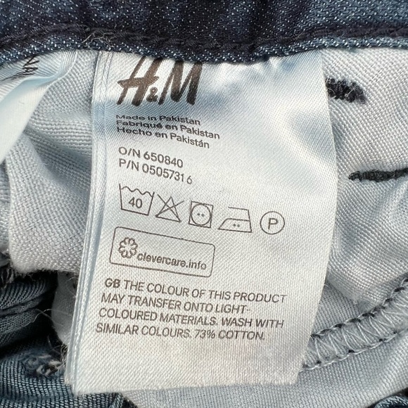 H&M &denim Super Stretch Slim Fit Jeans Size 1 1/2 - 2 Years Little Kids - Picture 8 of 9